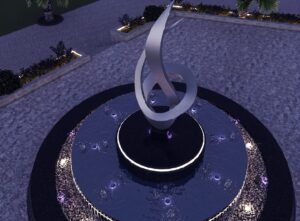 مجسم حلزوني مائي حديث